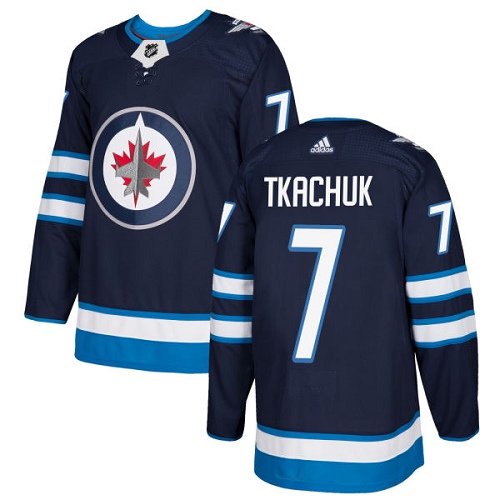 Adidas Men Winnipeg  Jets #7 Keith Tkachuk Navy Blue Home Authentic Stitched NHL Jersey->winnipeg jets->NHL Jersey